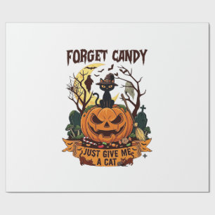 Vergiss Süßigkeiten, gib mir einfach Halloween-Kür Geschenkpapier