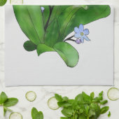 Vergissmeinicht Geschirrtuch (Gefaltet)