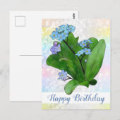 Vergissmeinicht Postkarte (Vorne/Hinten)