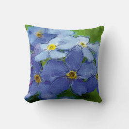 Vergissmeinnicht blau - Aquarell-Design | Kissen