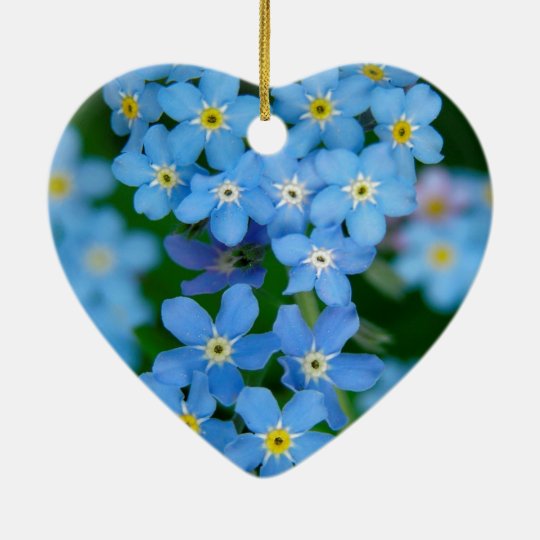 Vergissmeinnicht blühend keramik Herz-Ornament