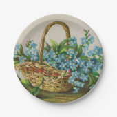 Vergissmeinnicht blüht Picknick-Pappteller Pappteller (Vorderseite)