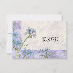Vergissmeinnicht-Blumen Hochzeitsantwortkarten Frü RSVP Karte