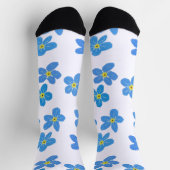 Vergissmeinnicht-Blumen-Socken Socken (Oben)