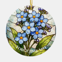 Vergissmeinnicht-Blumenfenster-Dekoratives Trauers
