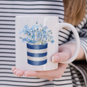 Vergissmeinnicht-Blumenliebhaber-Keramik Kaffeetasse