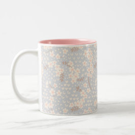 Vergissmeinnicht-Blumenmuster Zweifarbige Tasse