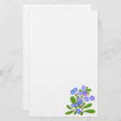 Vergissmeinnicht-Briefpapier Briefpapier (Vorne/Hinten)