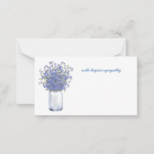 Vergissmeinnicht Gedenkflorist Sympathie Mitteilungskarte