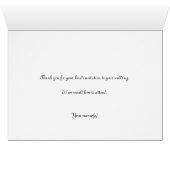 Vergissmeinnicht-Hochzeits-Annahme-Karte (Innenansicht Horizontal (Unten))