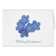 Vergissmeinnicht-Hochzeits-Annahme-Karte
