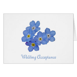 Vergissmeinnicht-Hochzeits-Annahme-Karte