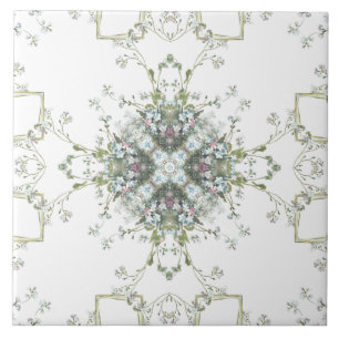 Vergissmeinnicht-Kaleidoskopmuster Fliese