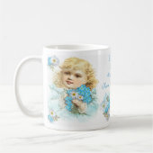 Vergissmeinnicht ~ klassische weiße Tasse (Links)