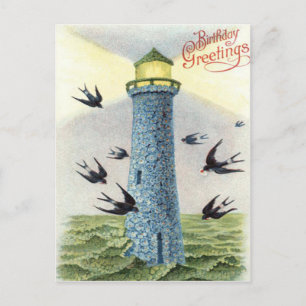 Vergissmeinnicht-Leuchtturm Songbird Postkarte