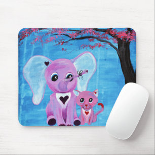 Vergissmeinnicht Rosa Elefant Katzenkirschblüten K Mousepad