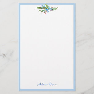 Vergissmeinnicht-Sträußchen Blaue Blumen Süß Briefpapier