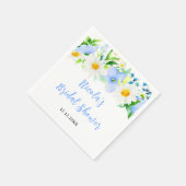 Vergissmeinnicht- und Gänseblümchen-Blumen-Brautdu Serviette (Ecke)