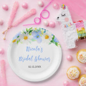 Vergissmeinnicht- und Gänseblümchen-Blumen-Bridal- Pappteller (Party)