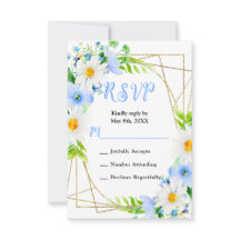 Vergissmeinnicht und Gänseblümchen Hochzeit
