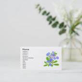 Vergissmeinnicht-Visitenkarte Visitenkarte (Stehend Vorderseite)