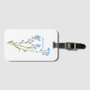Vergissmeinnicht Wasserfarben-Gartenblume Gepäckanhänger