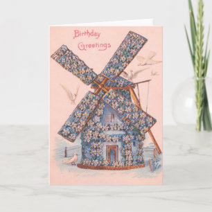 Vergissmeinnicht-Windmühle Karte