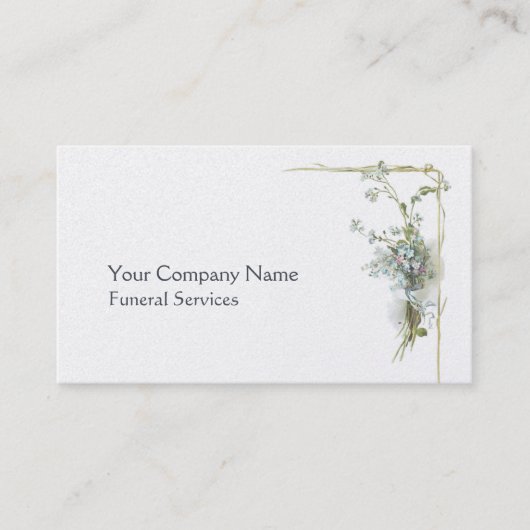 Vergissmeinnichtbegräbnis-Visitenkarte Visitenkarte (Vorderseite)