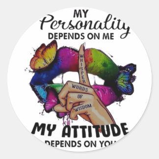 Vergiwring Lips Einfluss Your World Runder Aufkleber