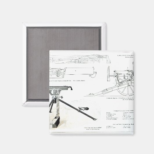 Vergleich der automatischen Colt-Waffe Magnet (Vorderseite/Rückseite)