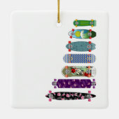 Vergleich der Größe der Skateboards Keramikornament (Rückseite)
