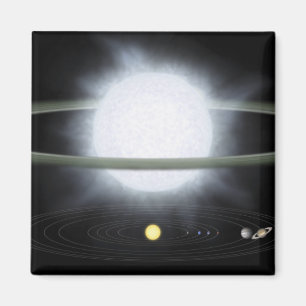 Vergleich der Größe eines hypergiant Sternes Magnet