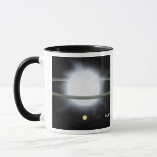 Vergleich der Größe eines hypergiant Sternes Tasse