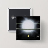 Vergleich der Größe eines übergroßen Sterns Button (Vorne & Hinten)