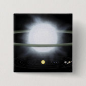 Vergleich der Größe eines übergroßen Sterns Button (Vorderseite)