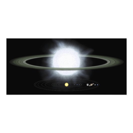 Vergleich der Größe eines übergroßen Sterns Fotodruck (Vorne)