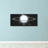 Vergleich der Größe eines übergroßen Sterns Leinwanddruck (Insitu (Holzboden))