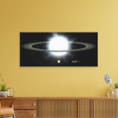 Vergleich der Größe eines übergroßen Sterns Leinwanddruck (Insitu (Wohnzimmer))