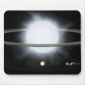 Vergleich der Größe eines übergroßen Sterns Mousepad (Vorne)