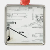 Vergleich des Colt-Maschinengewehrs Ornament Aus Metall (Vorne)