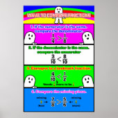 Vergleich von Bruchlinien {Math Poster} Poster (Vorne)