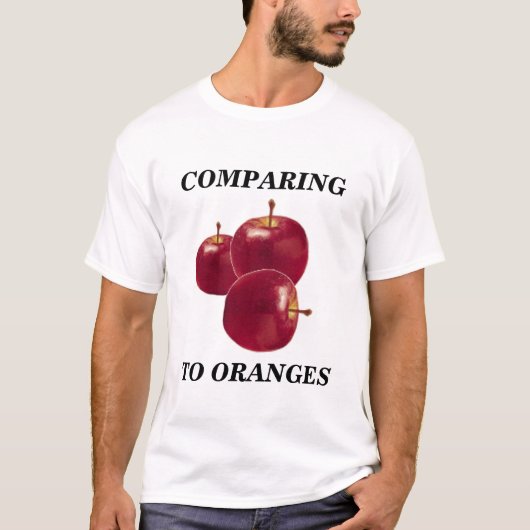Vergleichen der Äpfel mit Orangen-T - Shirt (Vorderseite)