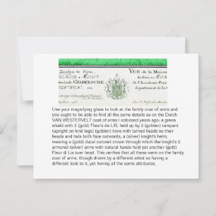 Vergleichen von Wappen-Details. Postkarte