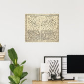 Vergleichende Größe der Seen und Inseln Poster (Heimbüro)