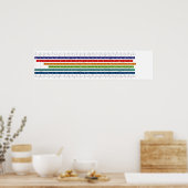 Vergleichstabelle für die Schuhgröße von Kindern Poster (Küche)