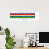 Vergleichstabelle für männliche und weibliche Schu Poster (Heimbüro)