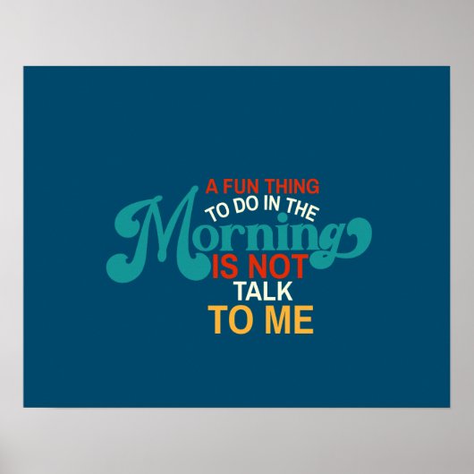 Vergnügen am Morgen Poster (Vorne)