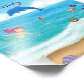 Vergnügen am Sonnenhüdchen Dolphin Beach Personali Fotodruck (Ecke)