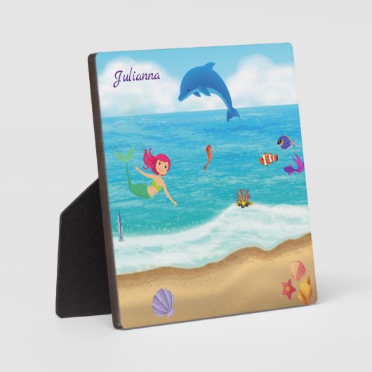 Vergnügen am Sonnenhüdchen Dolphin Beach Personali Fotoplatte (Vorderseite)