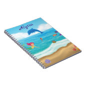 Vergnügen am Sonnenhüdchen Dolphin Beach Personali Notizblock (Rechte Seite)
